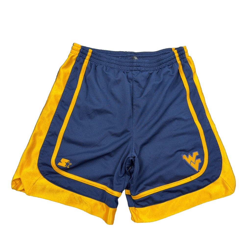 Vintage Y2K West Virginia Mountaineers Basketball Shorts Men Large Starter WVU